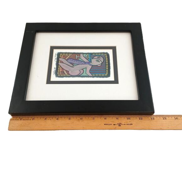 Kae Taylor "Happy Hour" Signed Numbered Print 16/450 Framed Art Whimsical Style - Picture 4 of 5